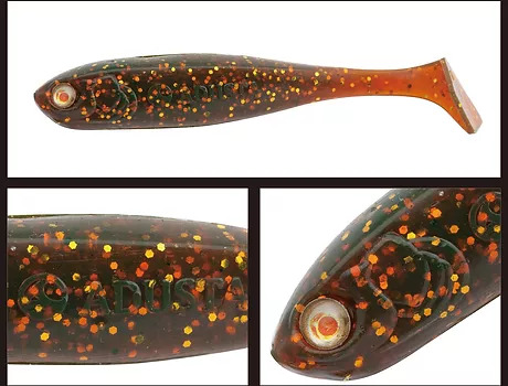 PS4-004 - 6kom ADUSTA VARALICA SILIKONSKA PENTA SHAD 4'' 10CM 11G 004 MOTOR OIL