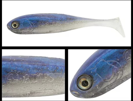PS3-108 - 6kom ADUSTA VARALICA SILIKONSKA PENTA SHAD 3'' 7,5CM 4,5G 108 HIOU
