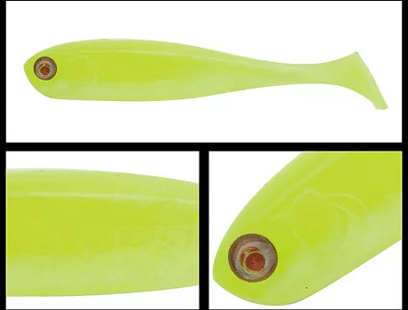 PS3-117 6kom ADUSTA VARALICA SILIKONSKA PENTA SHAD 3'' 7,5CM 4,5G 117 CHART WHITE