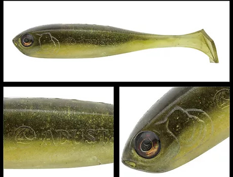 PS3-118 6kom ADUSTA VARALICA SILIKONSKA PENTA SHAD 3'' 7,5CM 4,5G 118 GHOST AYU