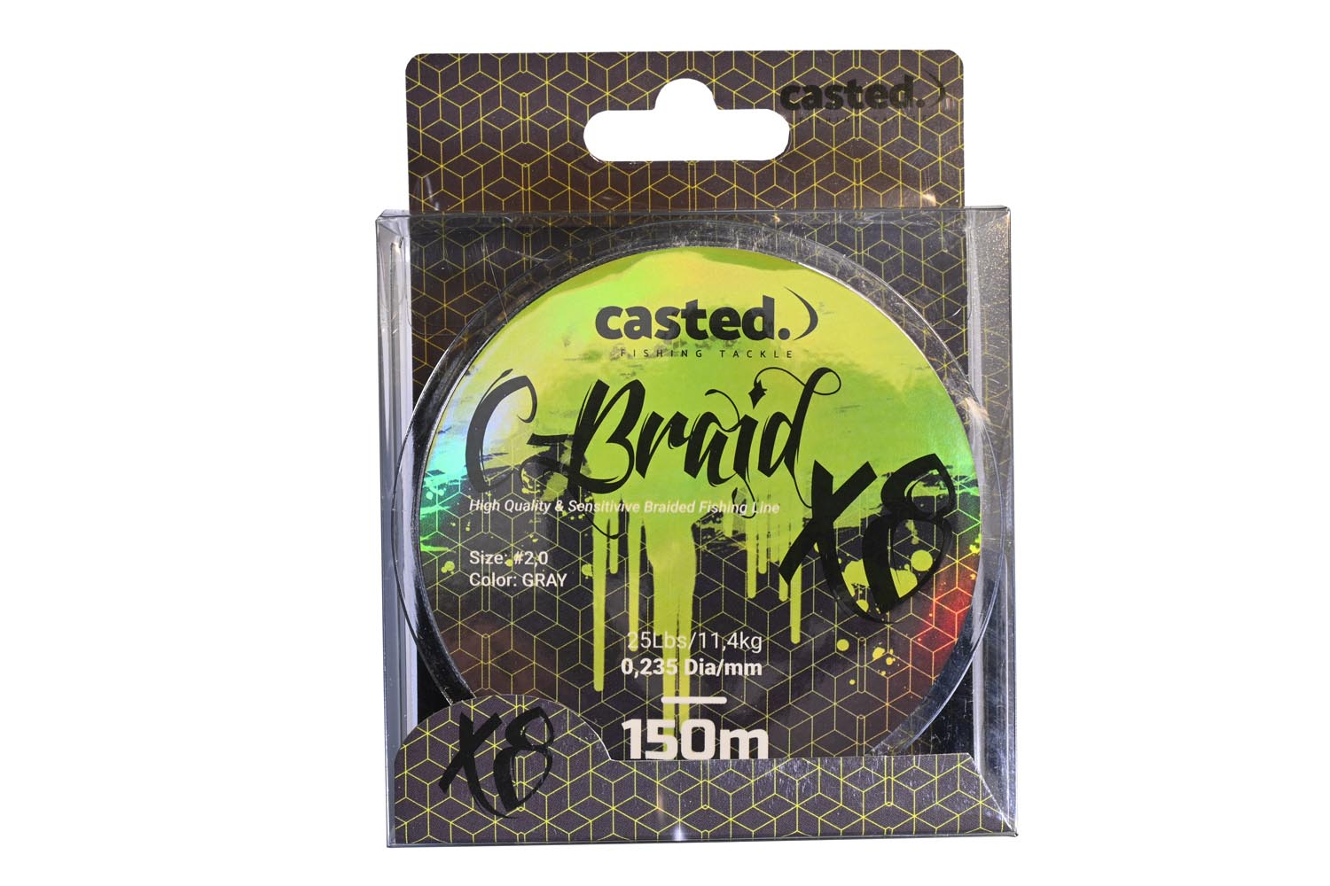 CAS 2014 Casted upredenica CX-Braid X8 150M #4,0 0,33mm 45Lbs/20,5kg Gray