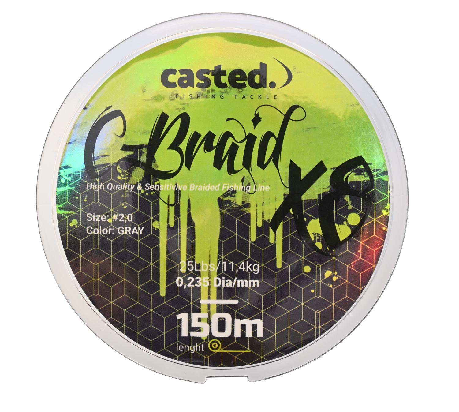 CAS 2014 Casted upredenica CX-Braid X8 150M #4,0 0,33mm 45Lbs/20,5kg Gray