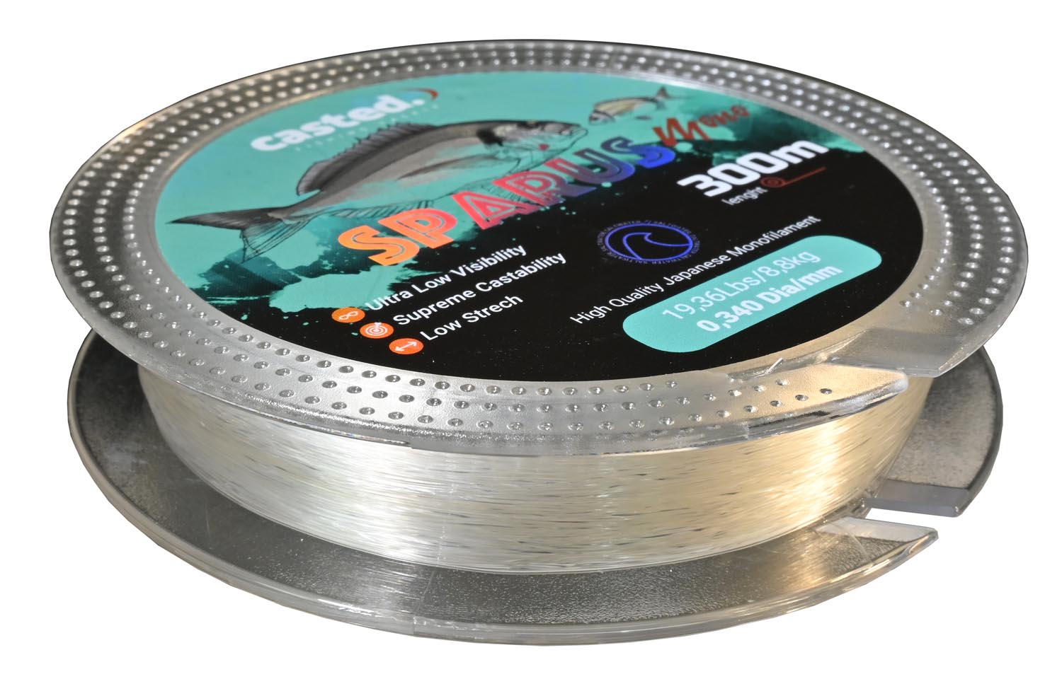 CAS 2029 CASTED najlon SPARUS Mono 300M 0,370mm 22,44Lbs/10,2kg Clear