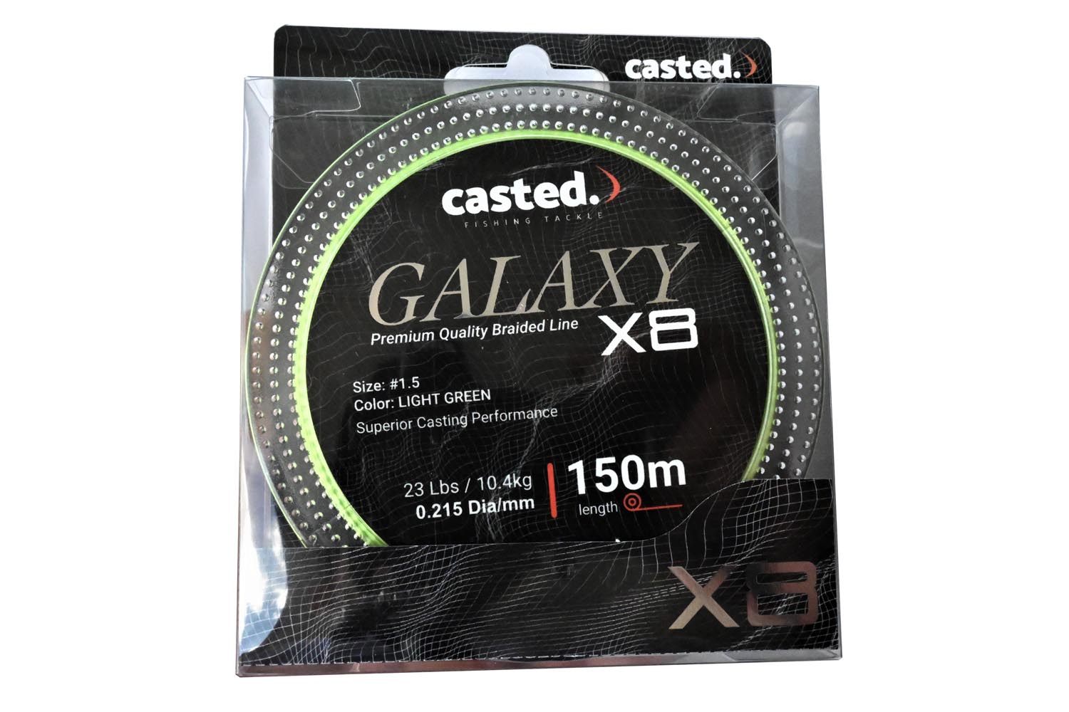 CAS 3115 Casted upredenica Galaxy x8 150m #0.6 0. 132mm 12Lb - Light Green