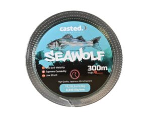 CAS 3041 CASTED najlon Sea Wolf Mono 300M 0,370mm 22,44Lbs/10,2kg Moss Green