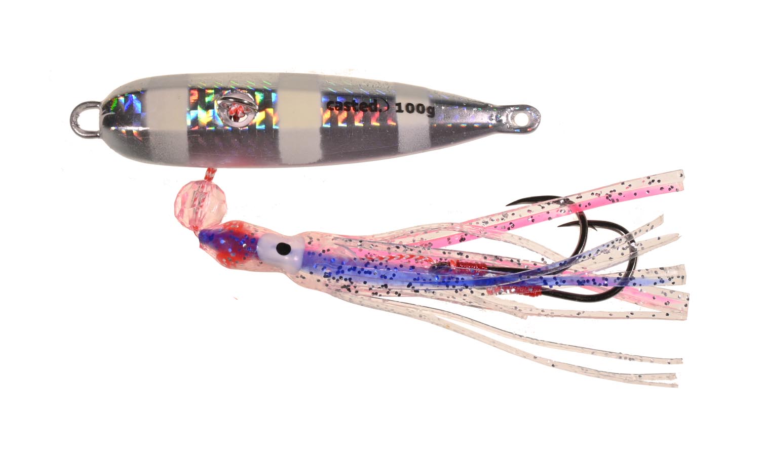 CAS 7067 Casted varalica Inchiku Bottom Dancer 100 G SILVER ZEBRA GLOW