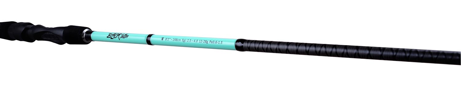 CAS 1018 CASTED štap BLACK TATTO 8´2´ 2.49m 2sec EGI size: 2.5-4.0 12-28gr Tubular Tip
