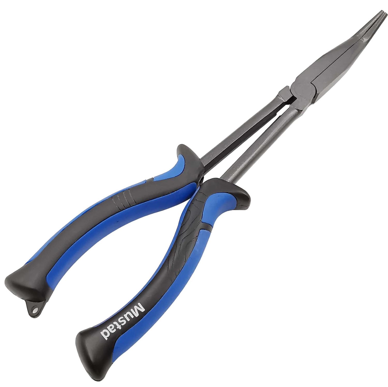 MT104 MUSTAD KLIJEŠTA DUGA ZAKRIVLJENA HI-CARBON STEEL 11'' BLUE