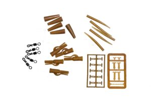 CAS 358147 CASTED SET LEAD CLIP QR SWIVEL KOPČE,BRZE VRTILICE + SLEEVE,STOPERI