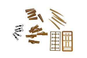 CAS 358147 CASTED SET LEAD CLIP QR SWIVEL KOPČE,BRZE VRTILICE + SLEEVE,STOPERI