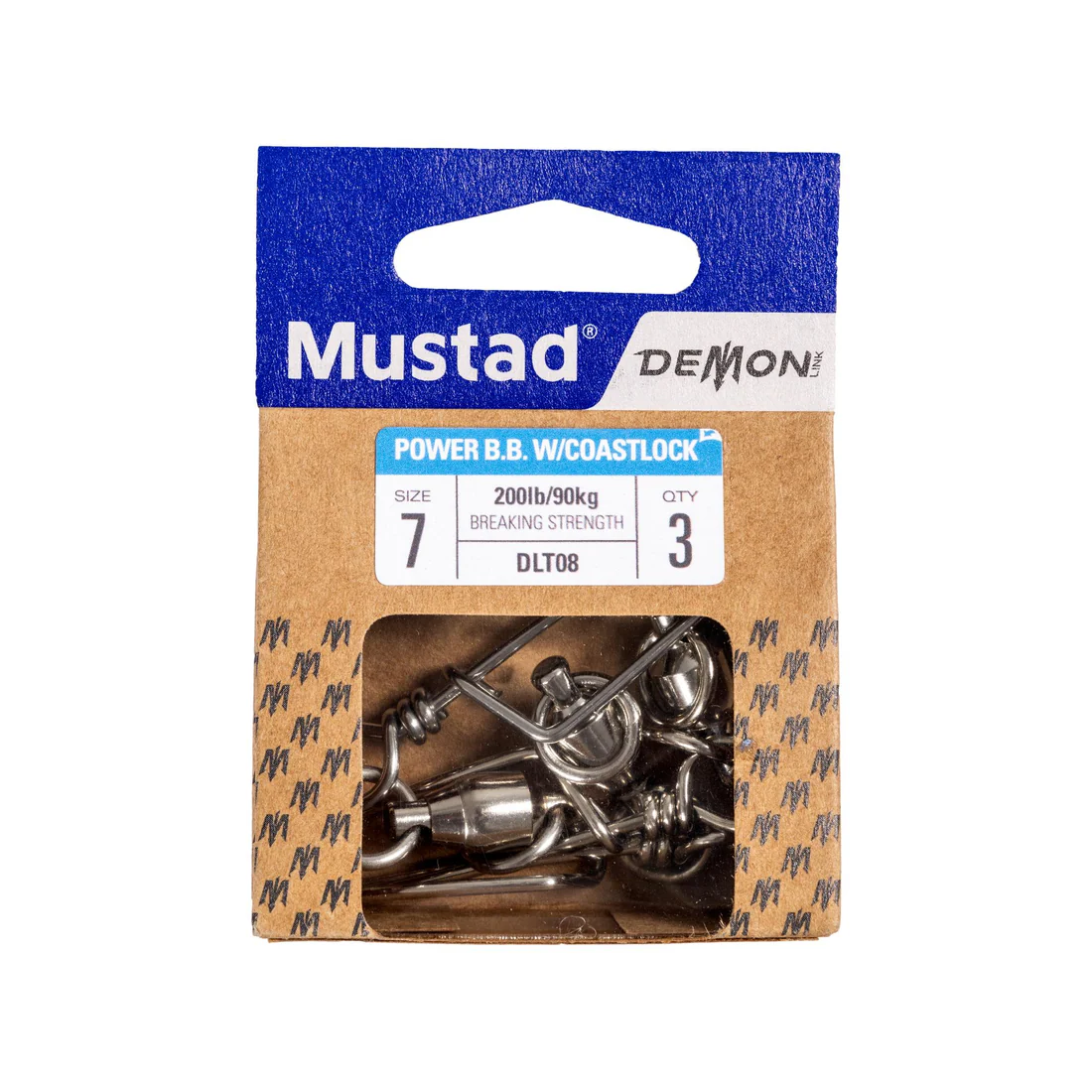 DLT08-6-3 Mustad Vrtilica Deamon BB Swivel W/ Coastlock Snap vel.6 3kom