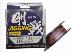 J300512 GOSEN UPREDENICA JIGGING MULTICOLOR #1.2 21LB 300M