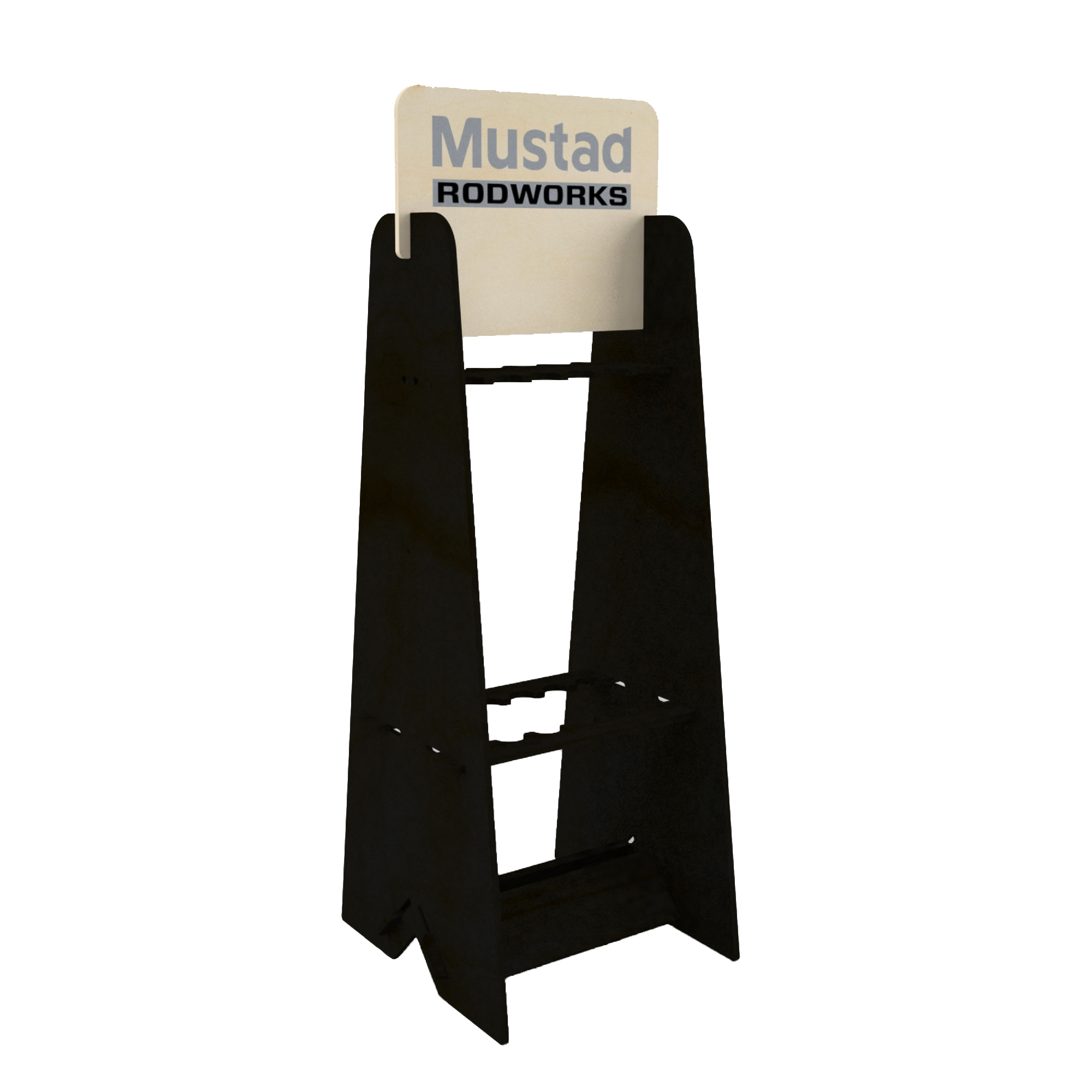 MRR01-14-W-002 MUSTAD RODWORKS ROD RACK BLACK