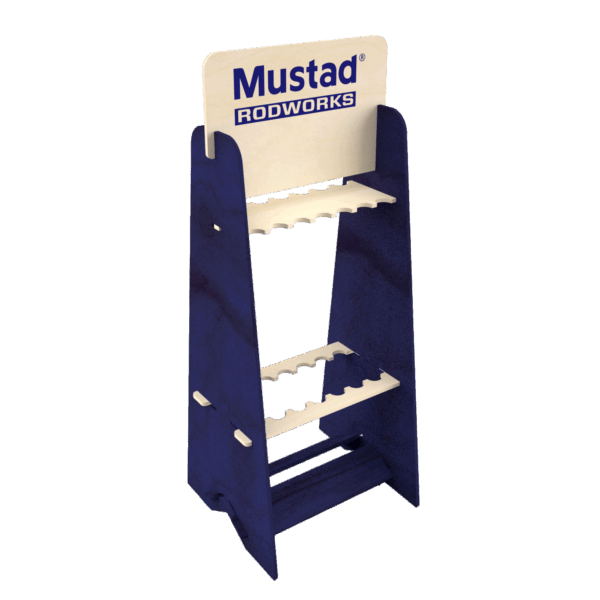 MRR001-14-W-002 MUSTAD RODWORKS ROD RACK BLUE