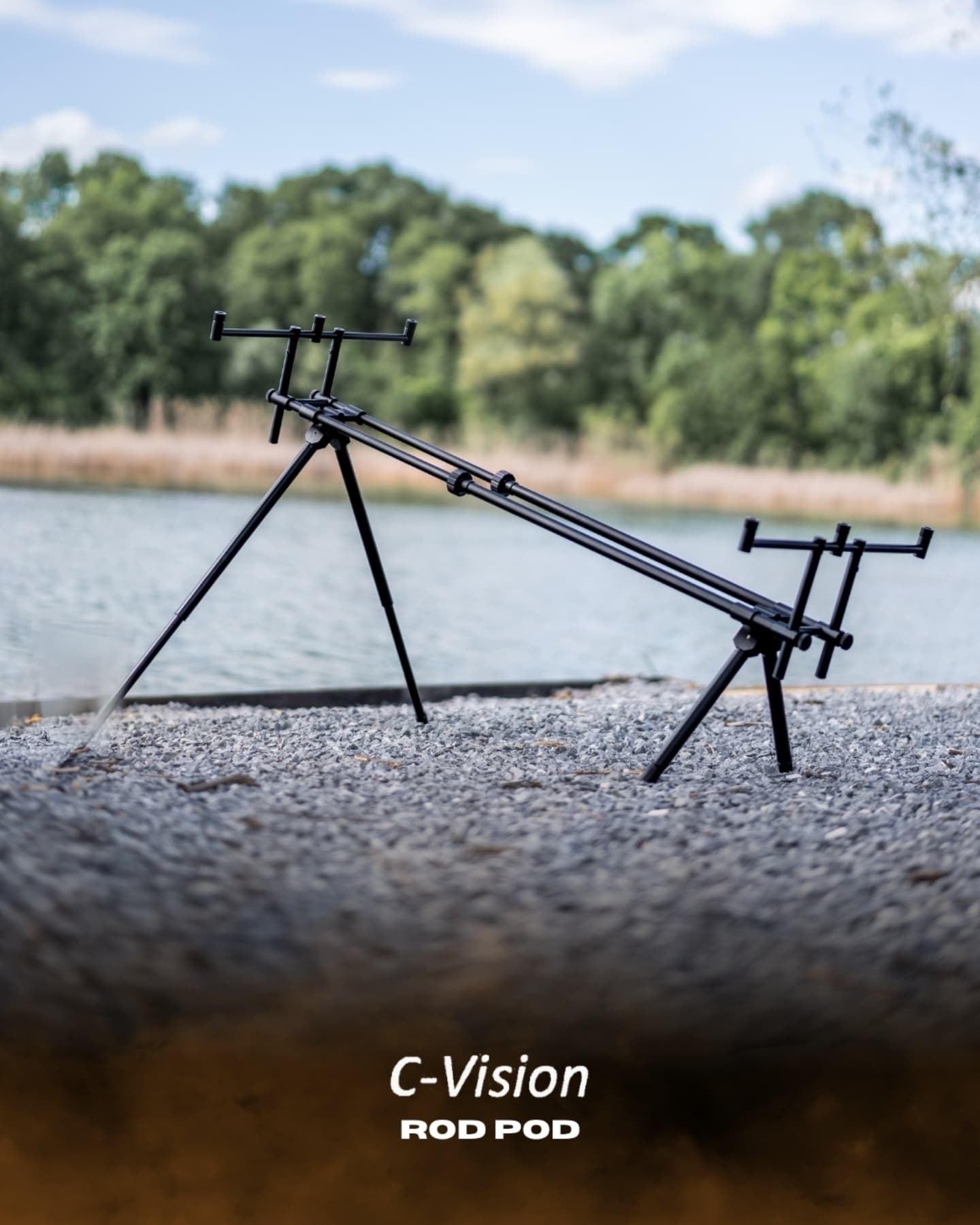 CAS 032 CASTED ROD POD C-Vision ALU, 3 Rods,  Buzz Bars 45cm