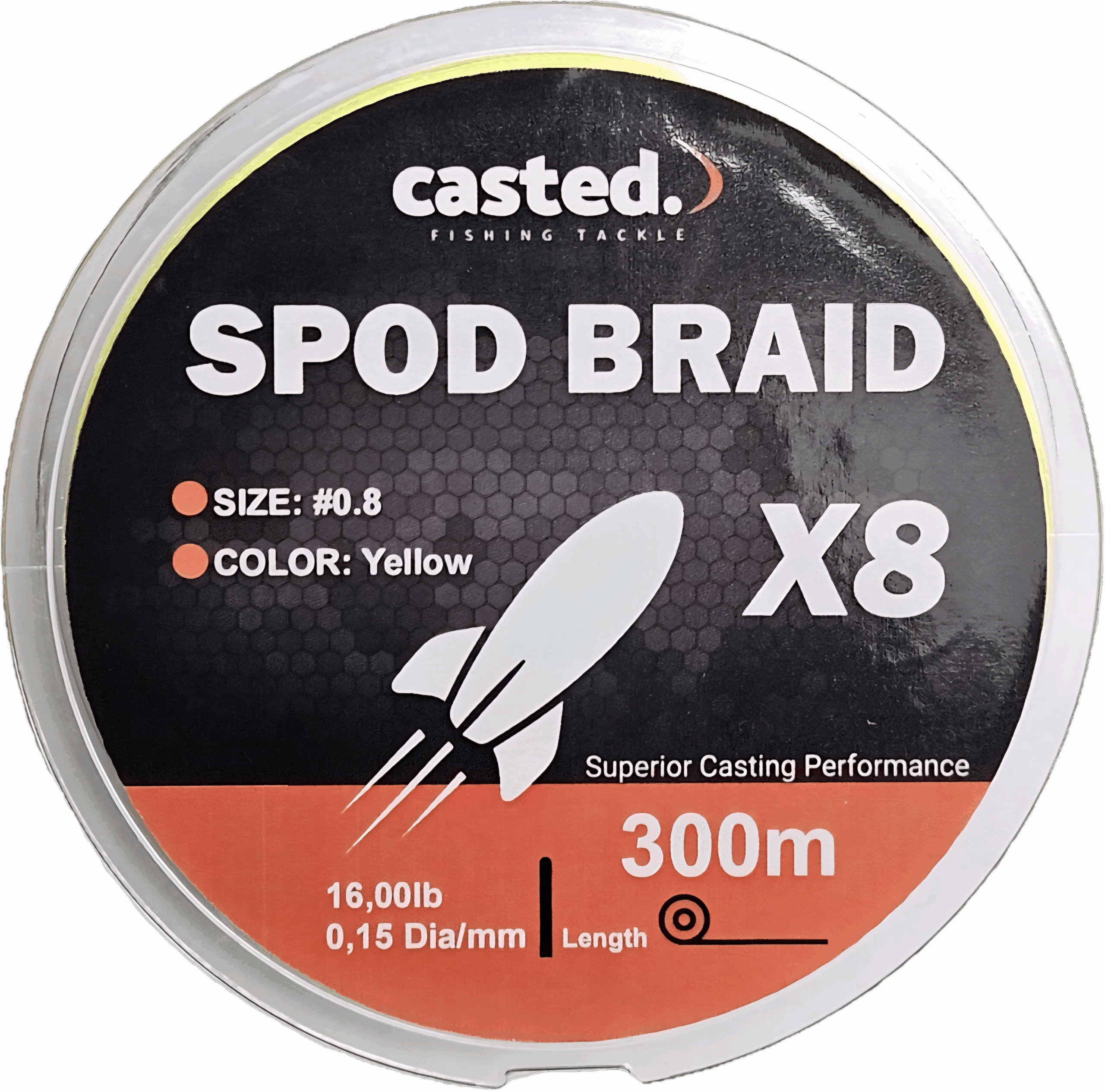 CAS 2063 Casted upredenica SPODx8 300m #1.0 0,17mm 18lb Yellow
