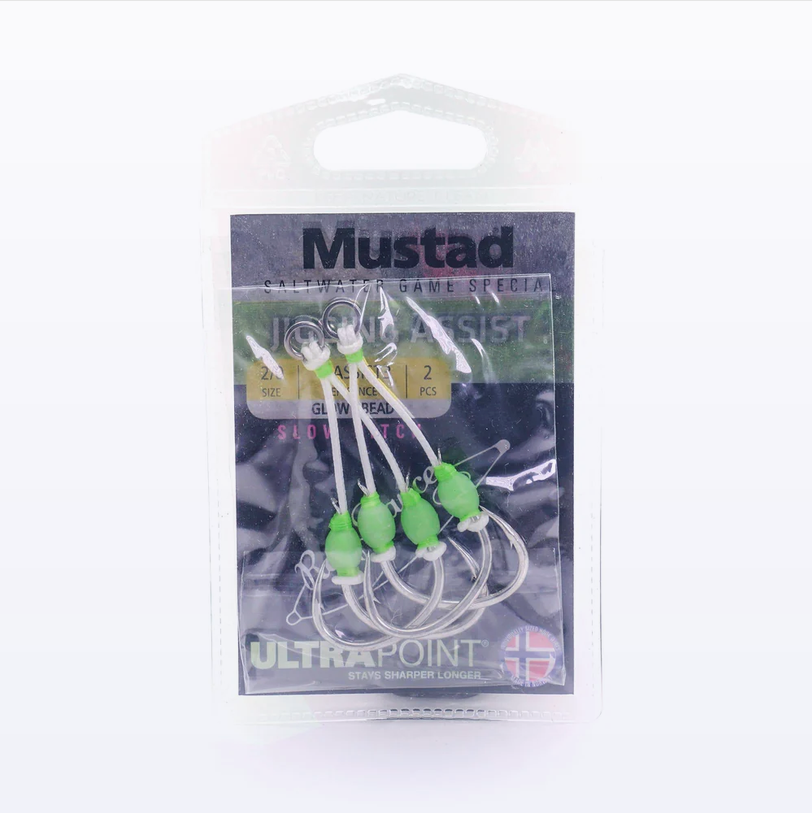 J-ASSIST3-4/0-2 MUSTAD ASIST UDICESLOW PITCH DOUBLE JIGGING ASSIST RIG 4/0